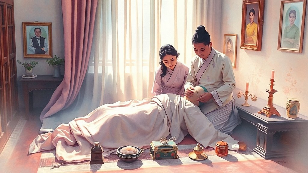 삼우제, 무엇을 의미할까요? (watercolor 스타일)