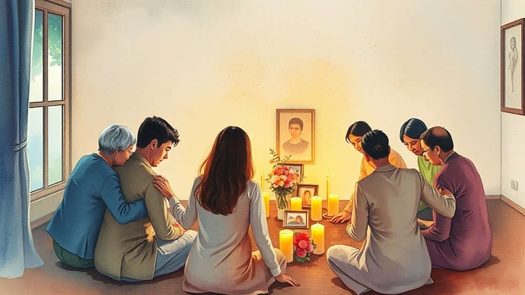 삼우제를 지내는 이유와 의미 (watercolor 스타일)
