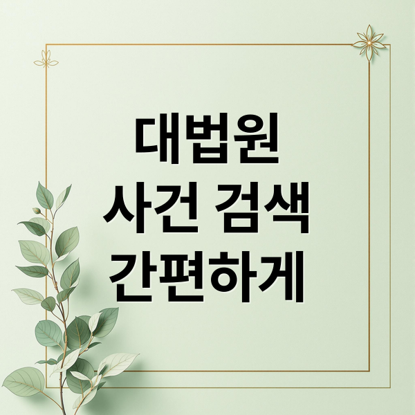 대법원 나의 사건 검색 완벽 가이드: 사건번호부터 활용 팁까지