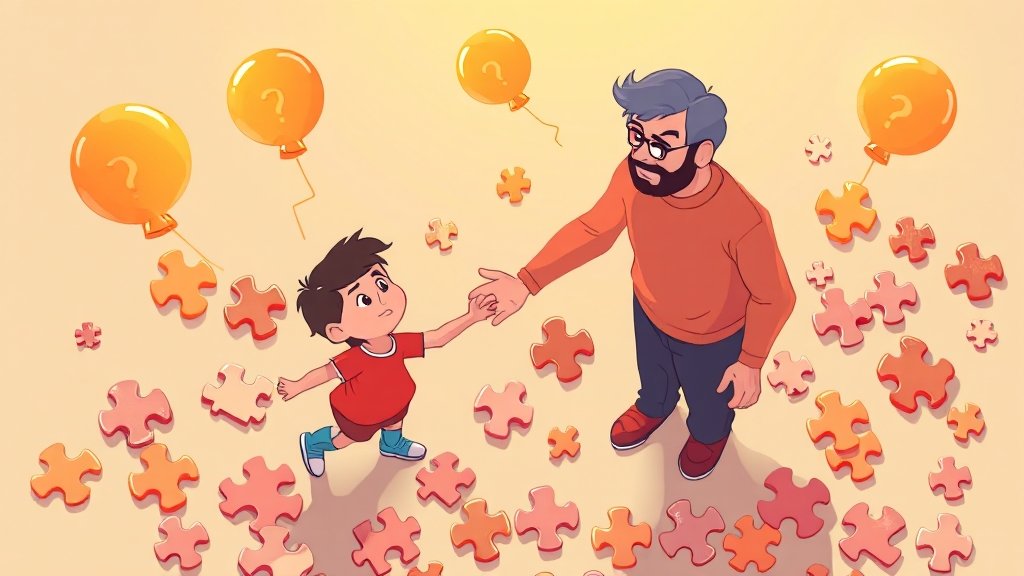 주요 증상과 일상생활 영향 (cartoon 스타일)