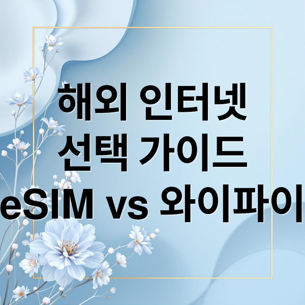 해외 여행 필수 가이드: eSIM vs 와이파이 도시락 장단점 비교