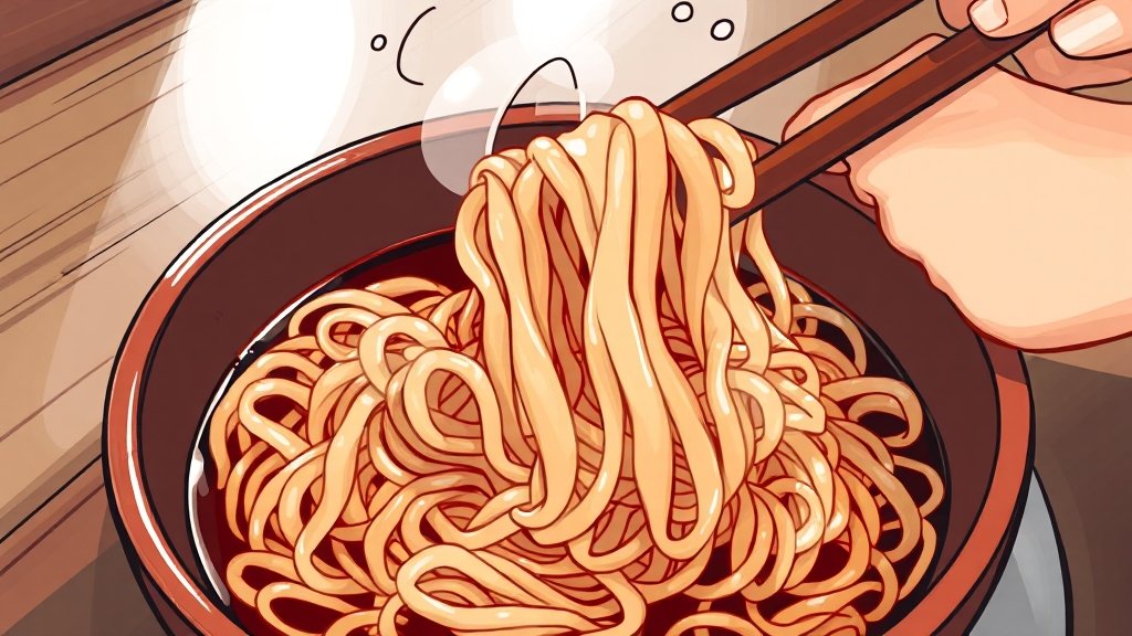 당면 삶기 & 양념 비법 (illustration 스타일)