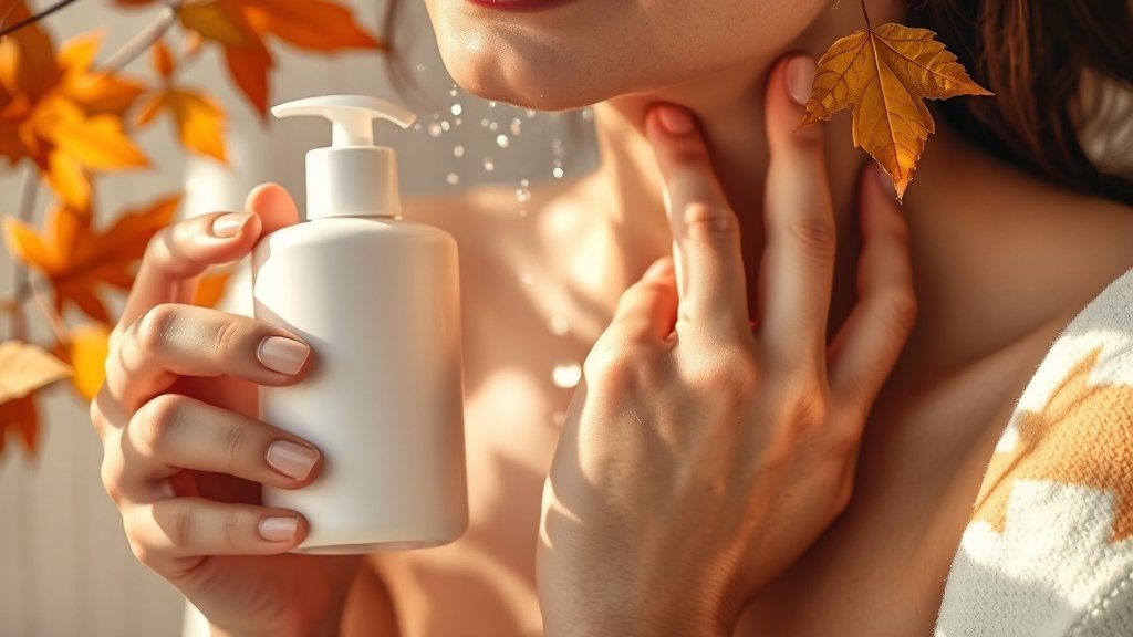 가을, 왜 바디로션 필수? (realistic 스타일)