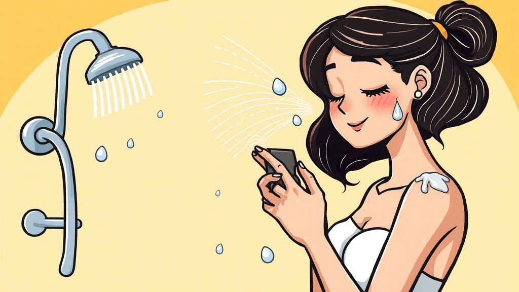 로션 사용, 보습력 높이는 팁 (cartoon 스타일)