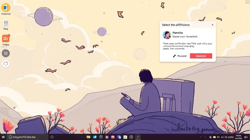 PC 업데이트 설정 (illustration 스타일)