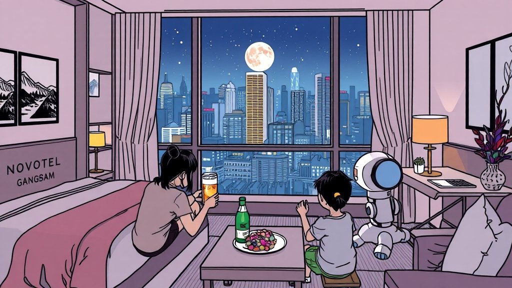 더케이몰 숙박 후기 (illustration 스타일)