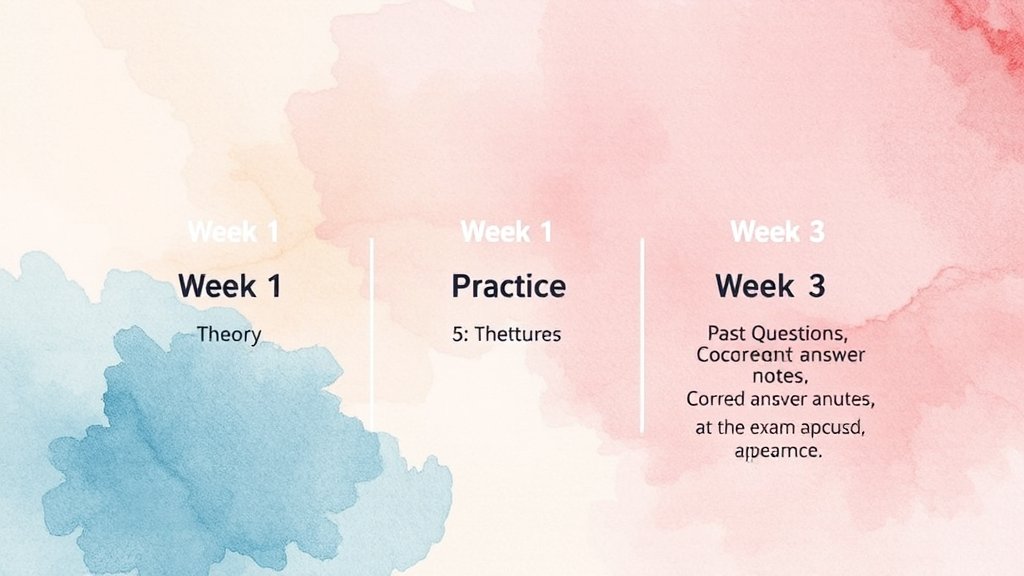 단기 합격 학습 계획 (watercolor 스타일)