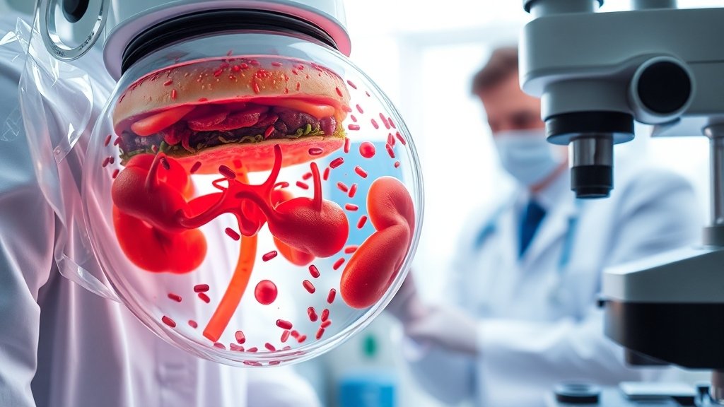 햄버거병 A to Z: 원인, 증상, 진단, 치료, 예방, 대처법 완벽 가이드 4 햄버거병 진단 및 치료 (realistic 스타일)