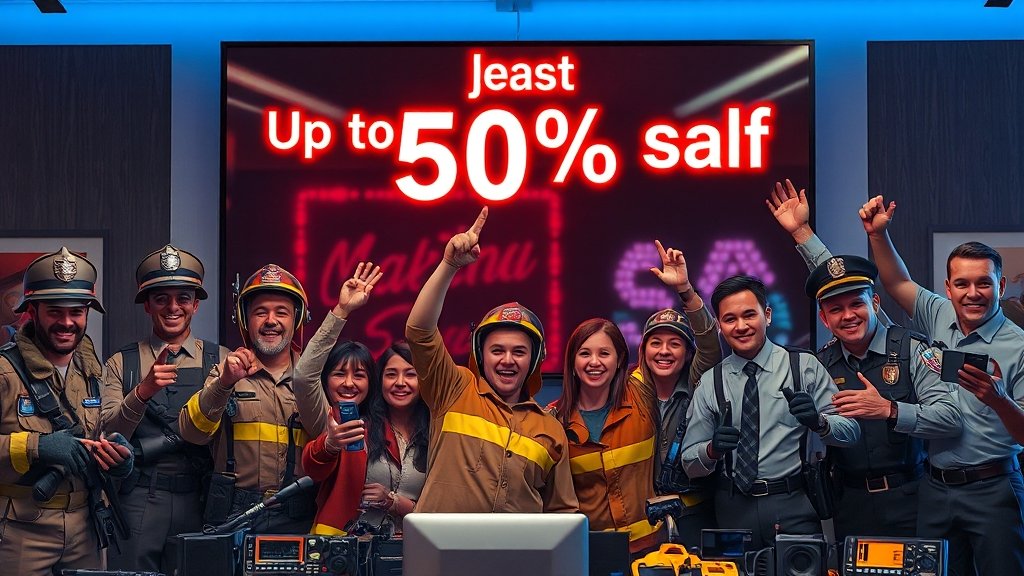 주요 할인 품목 및 할인율 (realistic 스타일)