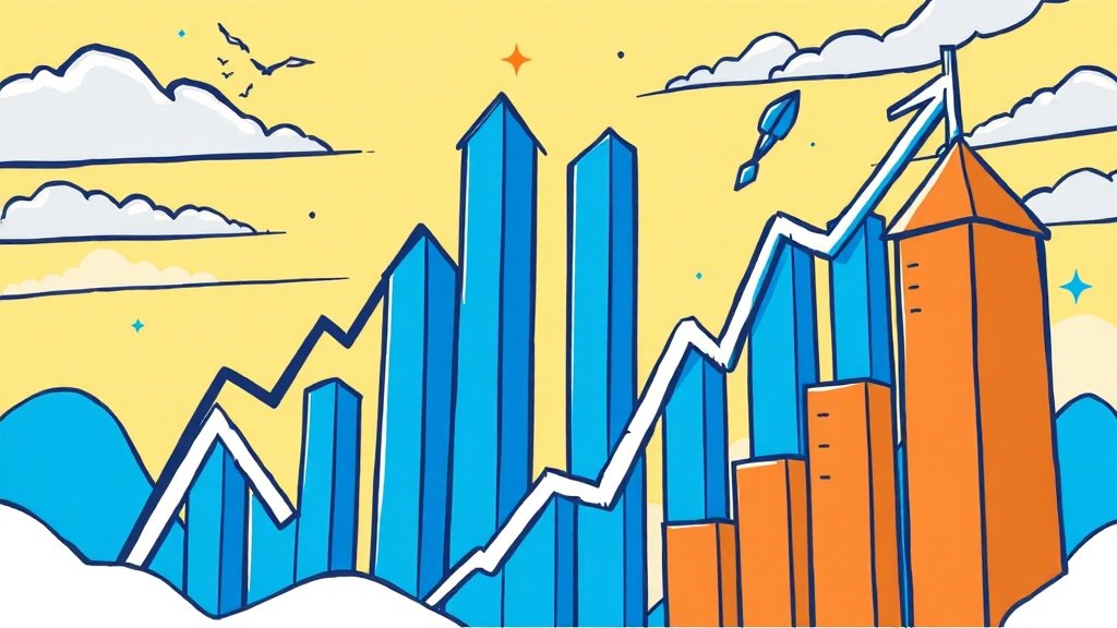 투자 전략 및 전망 (cartoon 스타일)