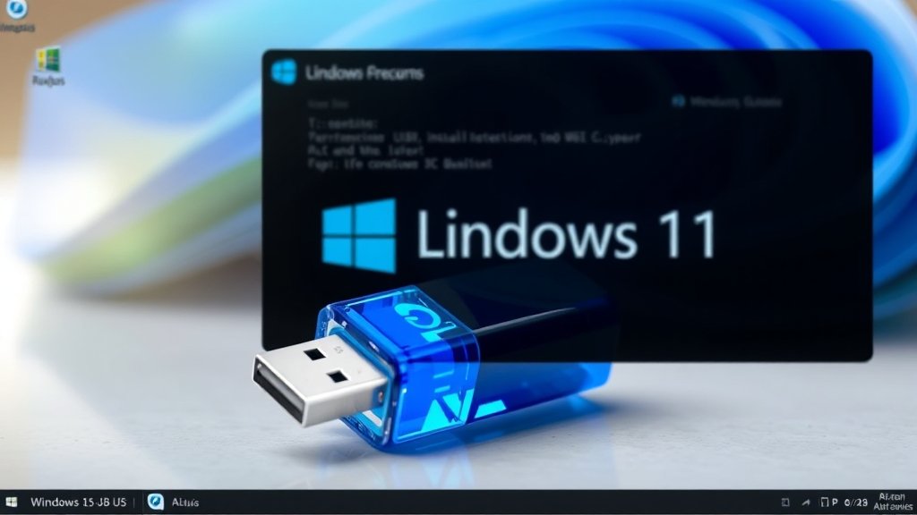 윈도우 11 USB 설치 완벽 가이드: 만들기, 오류 해결, 정품 인증까지 4 USB 설치 디스크 생성 방법 (realistic 스타일)