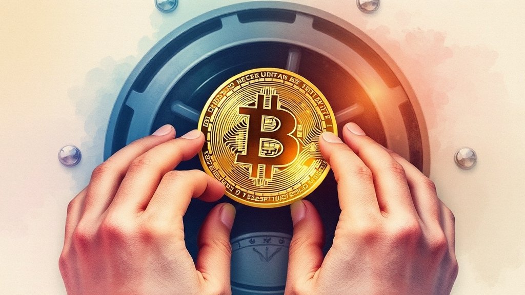 ZBT 코인 투자, 지금이 기회? 하락 원인 분석 & 안전 투자 전략 6 비트코인 안전 보관법 (watercolor 스타일)