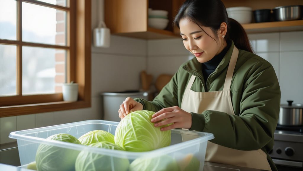 절임배추 20kg 김장 완벽 가이드: 황금 레시피부터 보관까지 4 💧 절임배추 수령 후 보관 & 물 빼기 노하우