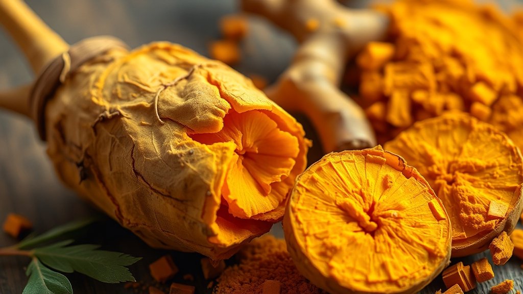 강황 vs 울금 완벽 비교: 효능 차이부터 섭취법, 레시피까지! 1 강황과 울금, 왜 헷갈릴까? (realistic 스타일)