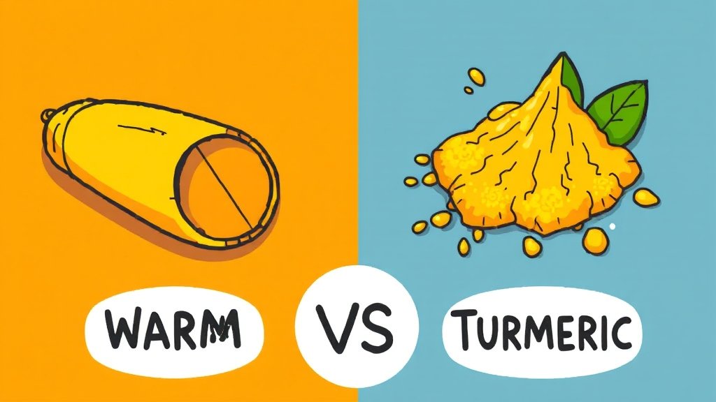 강황 vs 울금 완벽 비교: 효능 차이부터 섭취법, 레시피까지! 5 강황/울금, 나에게 맞는 선택은? (cartoon 스타일)
