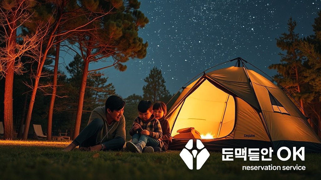 캠핑장 예약 방법 (realistic 스타일)