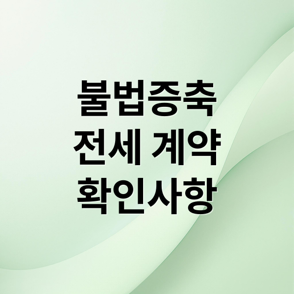 불법 증축 건물 전세 계약, 피해야 할 함정과 안전하게 계약하는 방법 불법 증축 건물 전세 계약, 피해야 할 함정과 안전하게 계약하는 방법