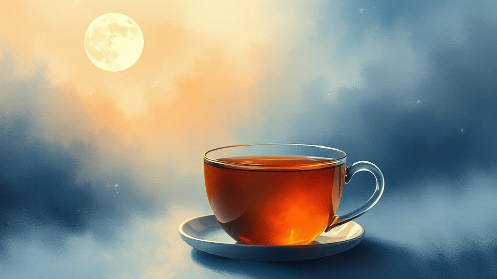 야간뇨 해결을 위한 생활 습관 개선 (watercolor 스타일)