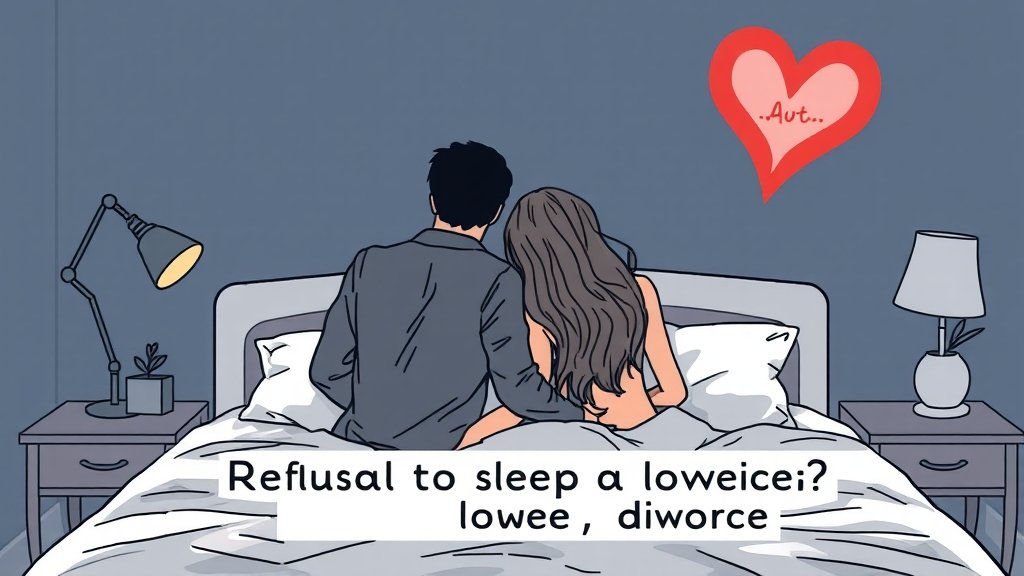 잠자리 거부, 이혼 사유 될까? (illustration 스타일)