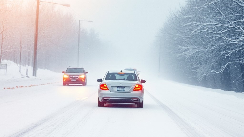 스노우 타이어, 언제 교체해야 할까? (watercolor 스타일)