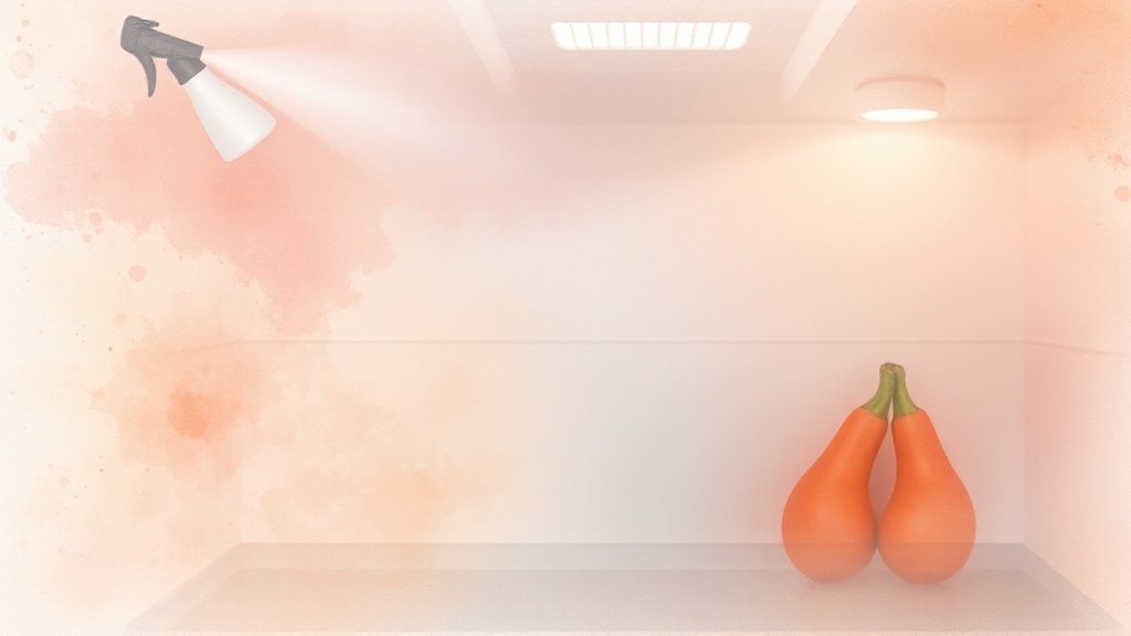 냉장고 필터 청소 방법 (watercolor 스타일)