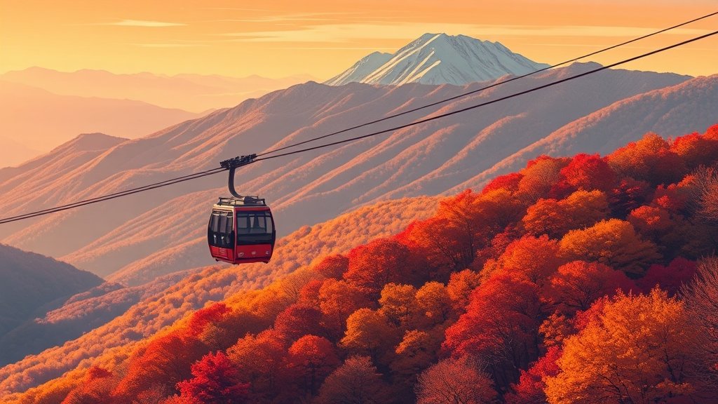 케이블카 운행 시간 & 요금 (illustration 스타일)