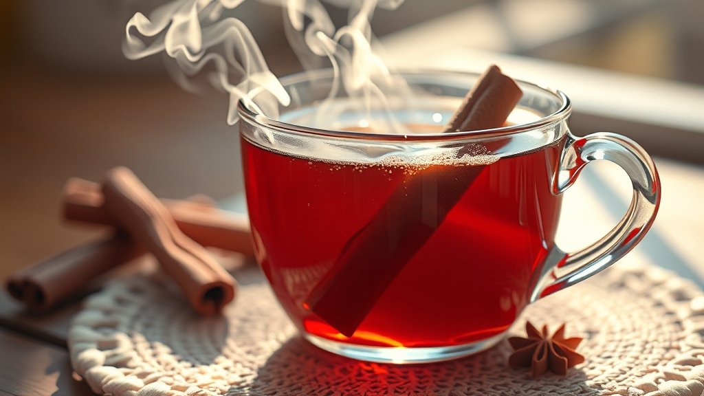 계피차, 어떤 효능이 있을까요? (realistic 스타일)