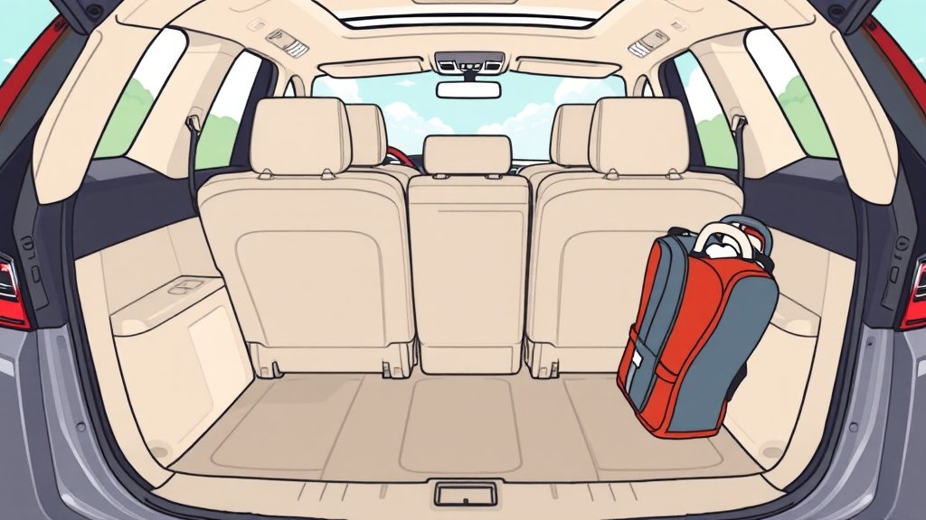 CR-V 실내 공간 및 편의 기능 분석 (illustration 스타일)