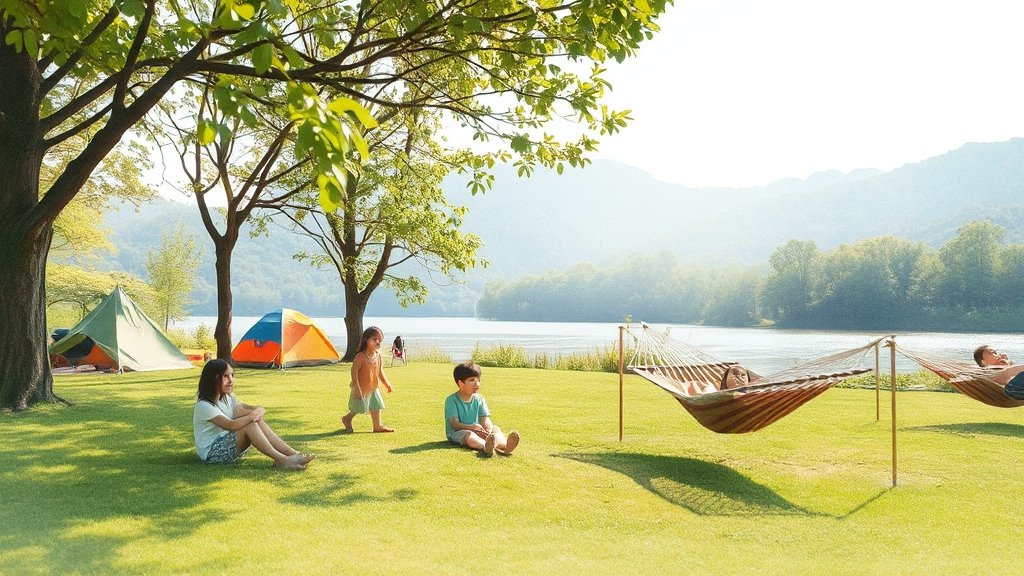 캠핑장, 왜 좋을까? (watercolor 스타일)