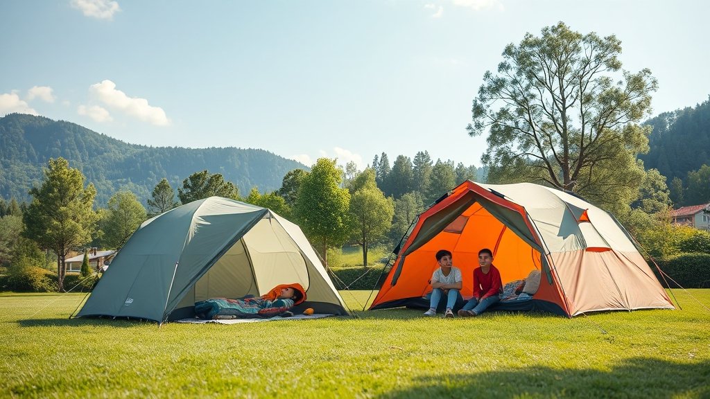 캠핑 후기 및 평가 (realistic 스타일)