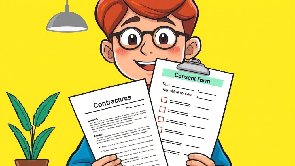 알바 전 확인 사항 (cartoon 스타일)