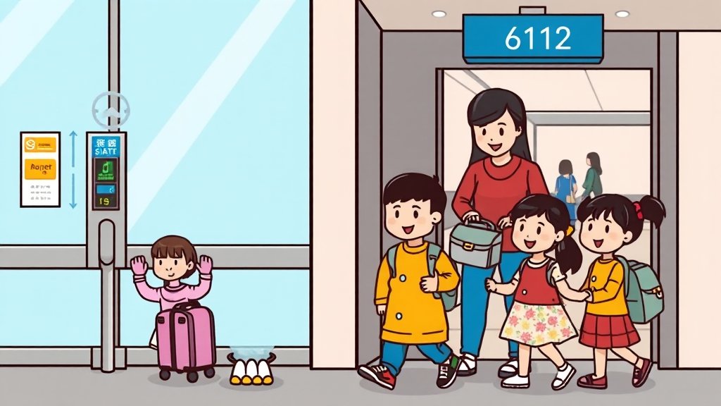 미성년자 e게이트 이용 (cartoon 스타일)