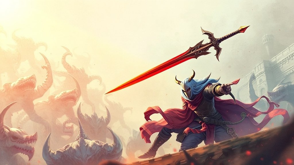 PvE & PvP 전투 전략 (watercolor 스타일)