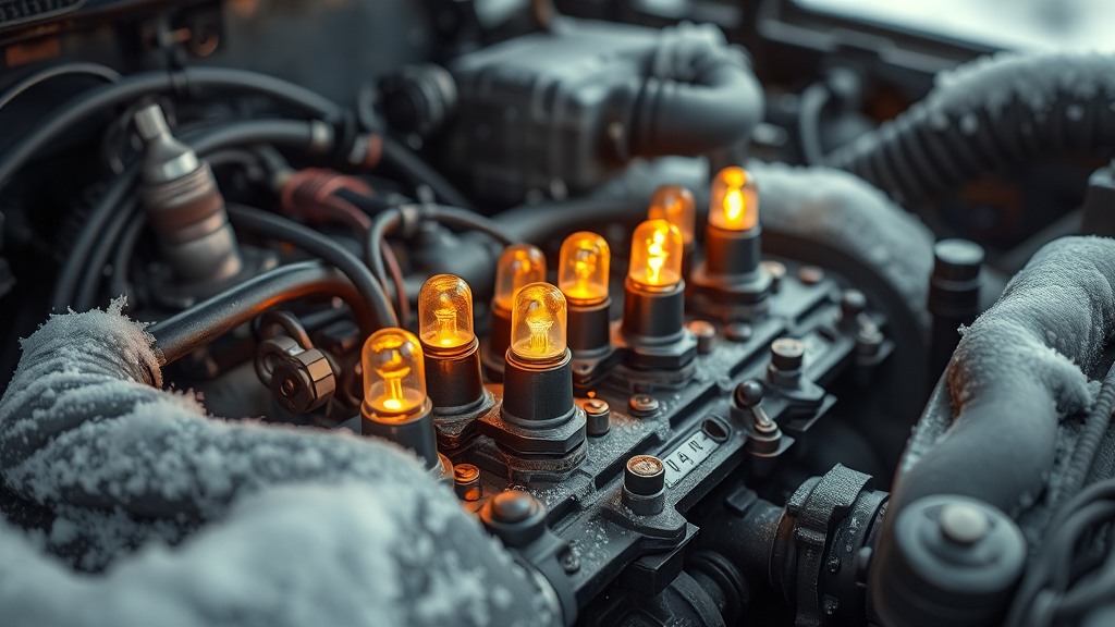 예열 플러그, 왜 중요할까? (realistic 스타일)