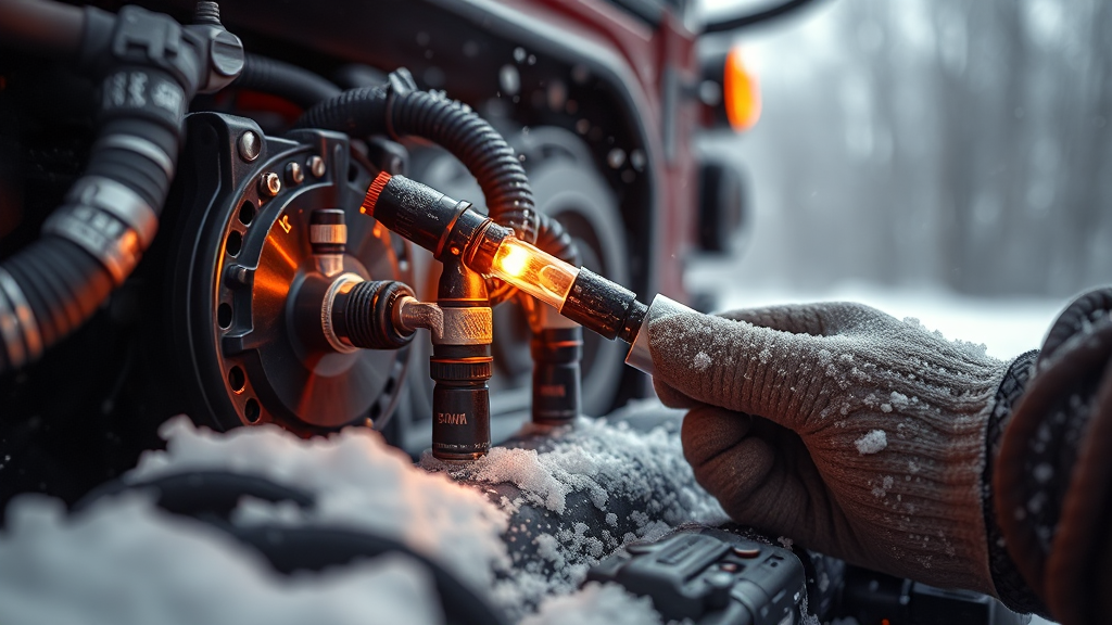 예열 플러그, 언제 교체해야 할까? (realistic 스타일)