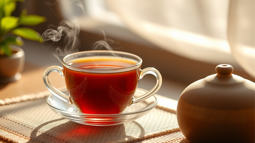 둥글레차 특징과 효능 (realistic 스타일)