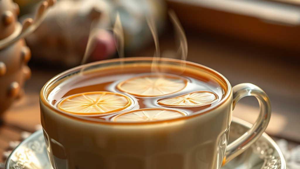 꿀 조합: 생강 (realistic 스타일)