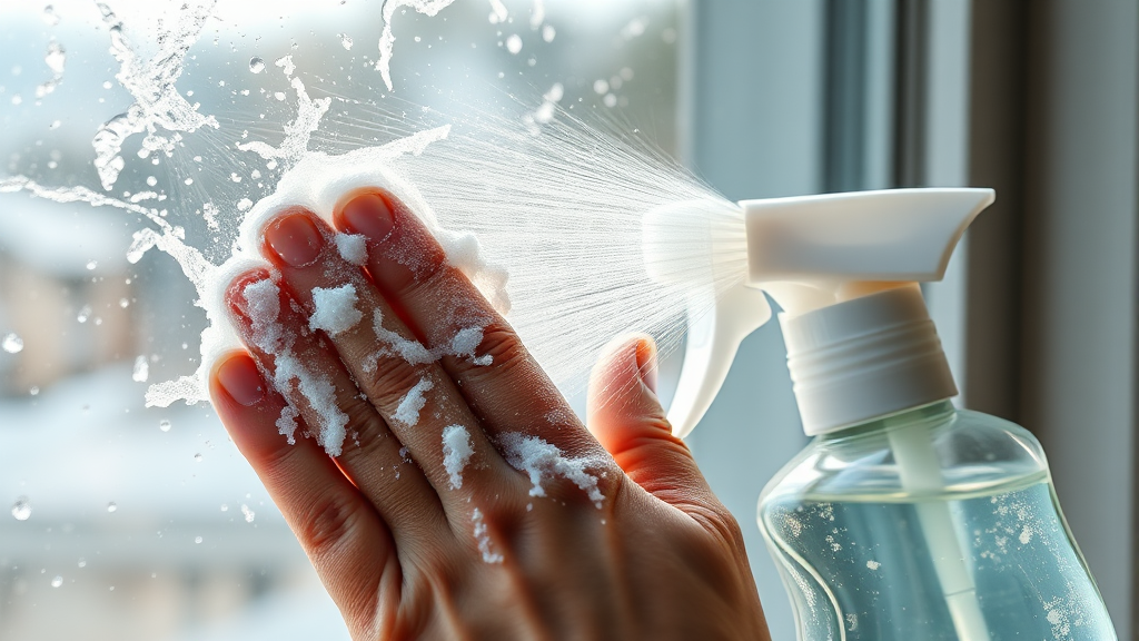 식초 & 베이킹소다 혼합 비율 (realistic 스타일)