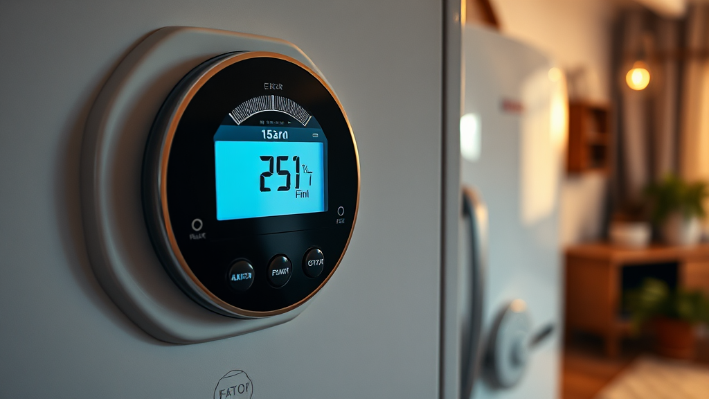 3단계: 온도 조절기 설정 & 에러 코드 확인 (realistic 스타일)