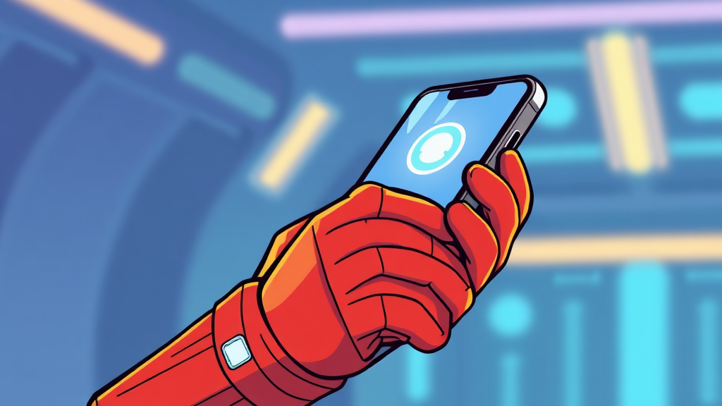 AI 기반 스마트폰의 미래 (cartoon 스타일)