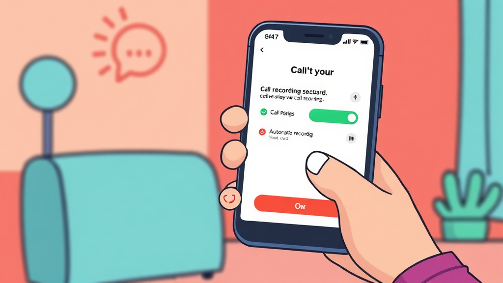 에이닷 통화 녹음 설정 (cartoon 스타일)