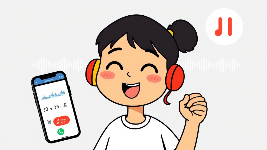 에이닷 통화 녹음 파일 관리 (cartoon 스타일)