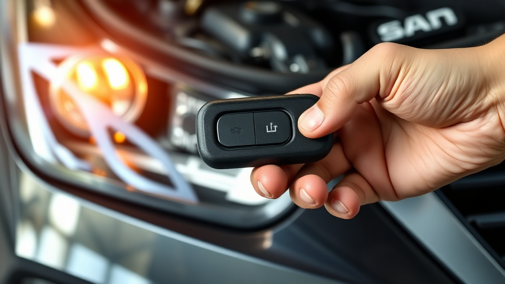 차량 배터리, 꼼꼼 점검 (realistic 스타일)