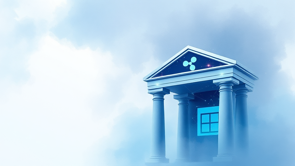 디지털 자산 기업의 은행 시스템 편입 (watercolor 스타일)