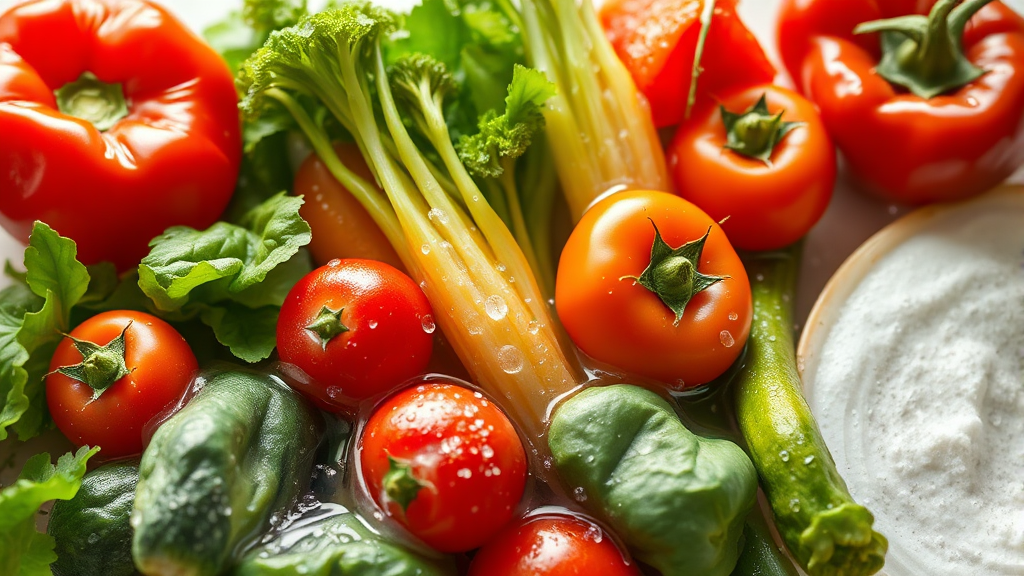 식초물 & 베이킹소다 효과 (realistic 스타일)