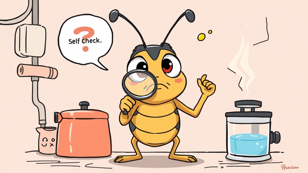 초기 대응: 자가 점검 방법 (illustration 스타일)