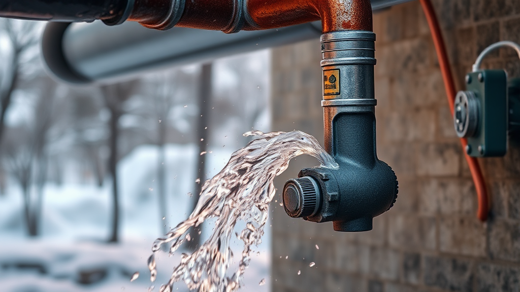 온수 문제 예방 및 관리법 (realistic 스타일)