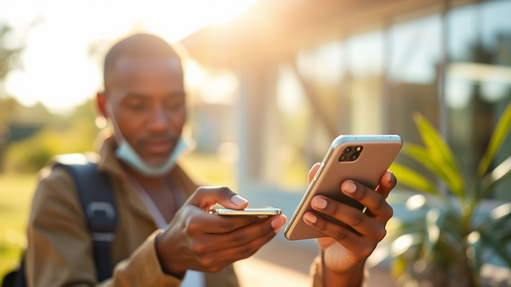 신청 방법: 온라인 vs 오프라인 (realistic 스타일)