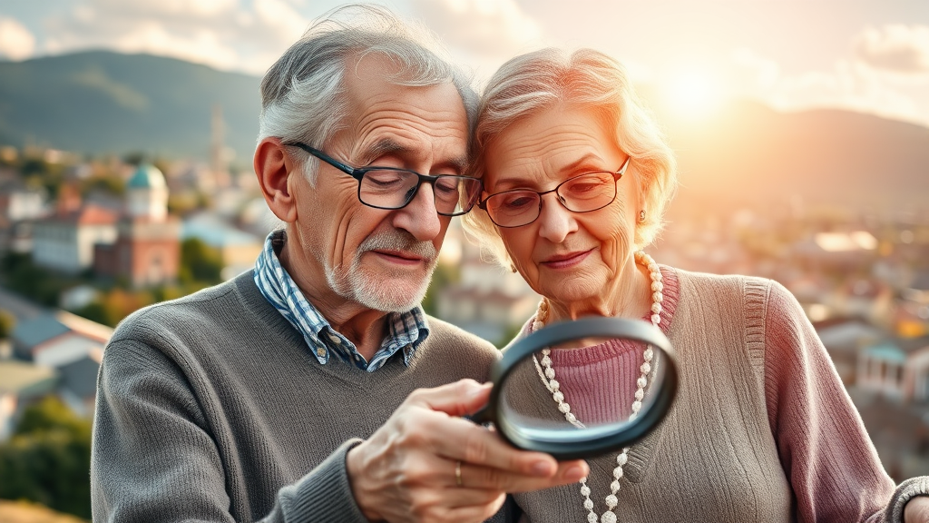 실버타운 선택 시 고려 사항 (realistic 스타일)