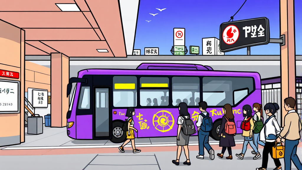 후쿠오카 공항 지하철 1일권 완벽 가이드: 구매, 노선, 여행 코스 A to Z 5 공항에서 지하철 타는 법 (cartoon 스타일)